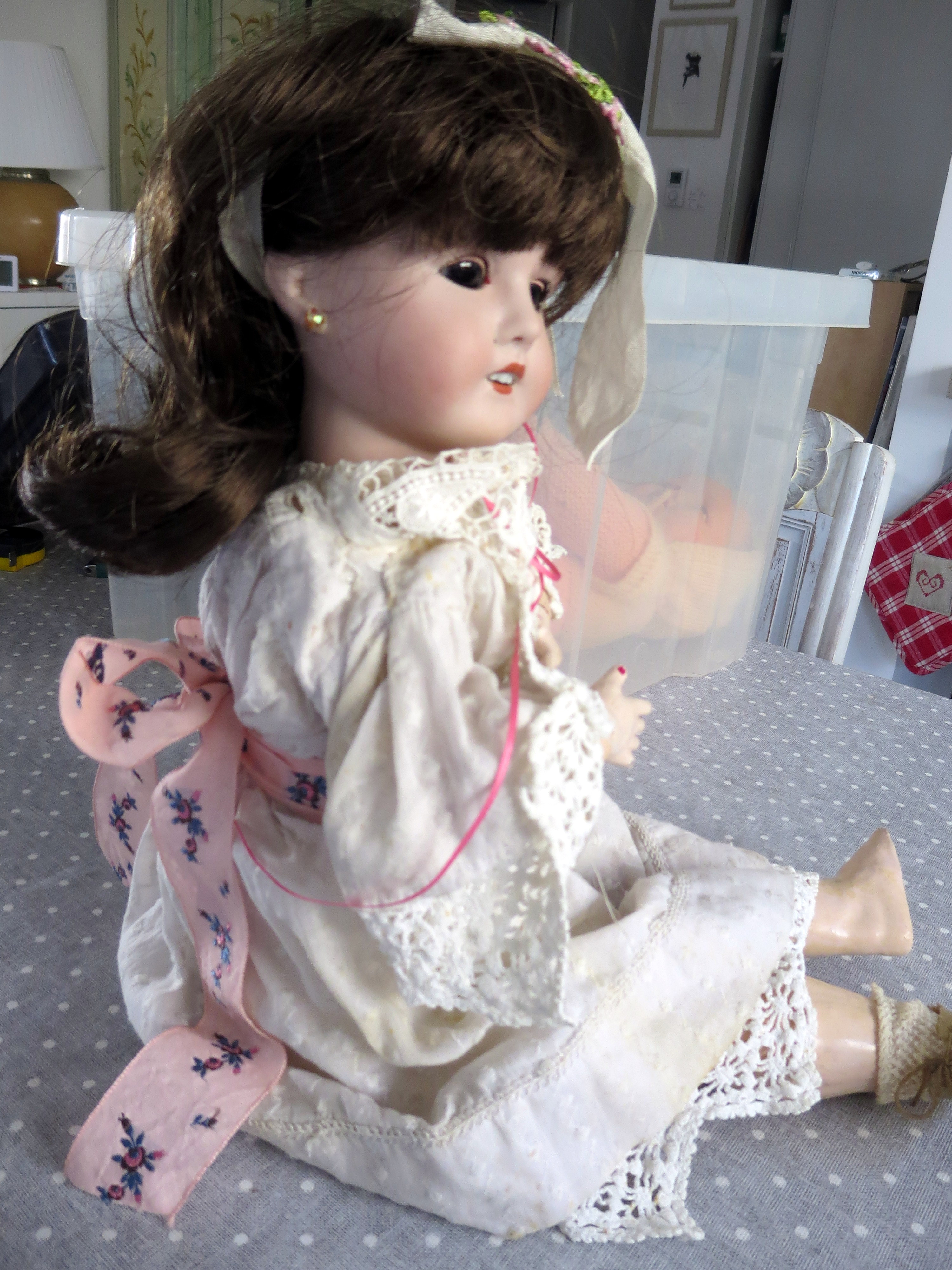 RARE POUPÉE ANCIENNE Unis France 306 Jumeau Tête Porcelaine 1938 Bouche Fermée EUR 8.500,00 - FR