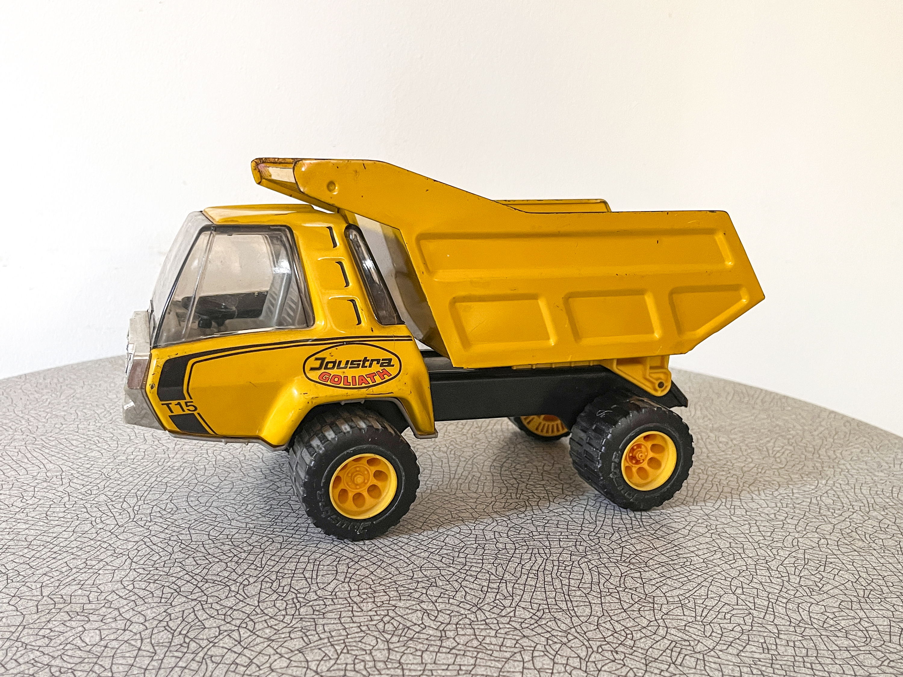 Jouet Ancien Camion Benne FJ GMC En Tôle – Mécanique Sans Clé – France